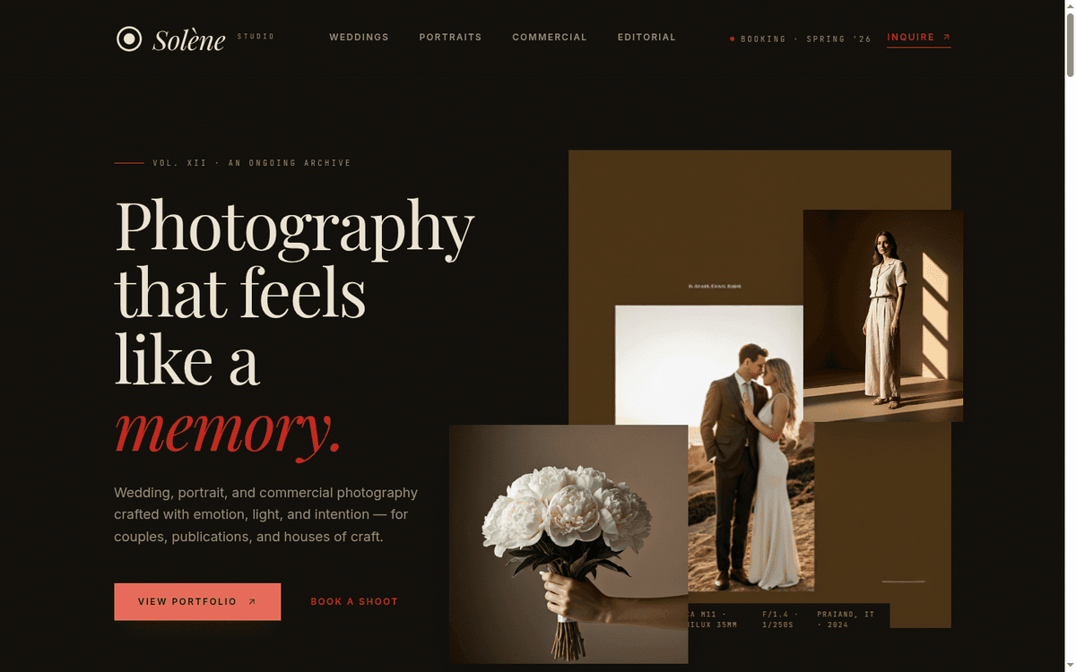 Solène — Editorial Photography Portfolio Concept